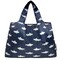 Wrapables Large Foldable Tote Nylon Reusable Grocery Bags, Ocean Fish